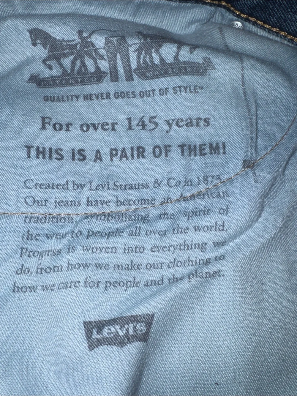 Levi's 505 Dark Blue Straight Jeans 42x32